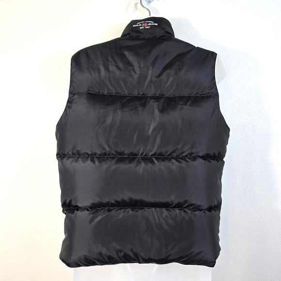 Vintage Polo Ralph Lauren Down Puffer Vest Women's XS/S Black Granola Girl READ - Picture 2 of 10